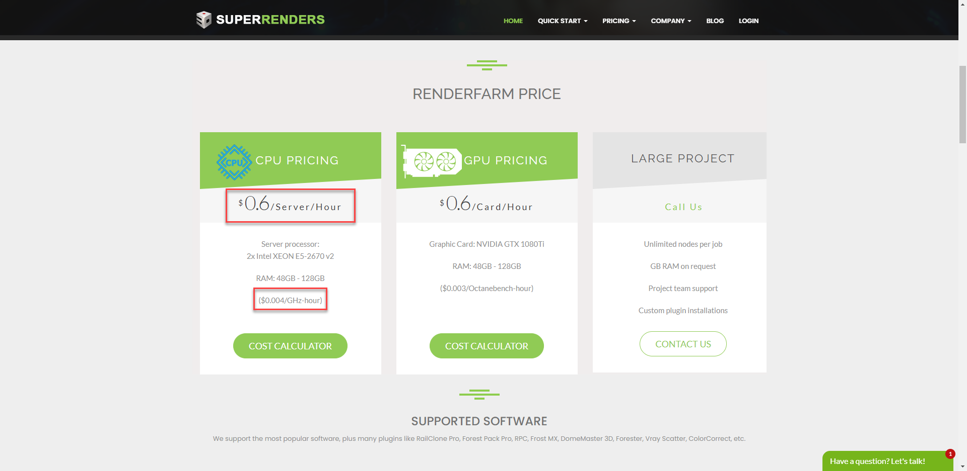 render farm pricing