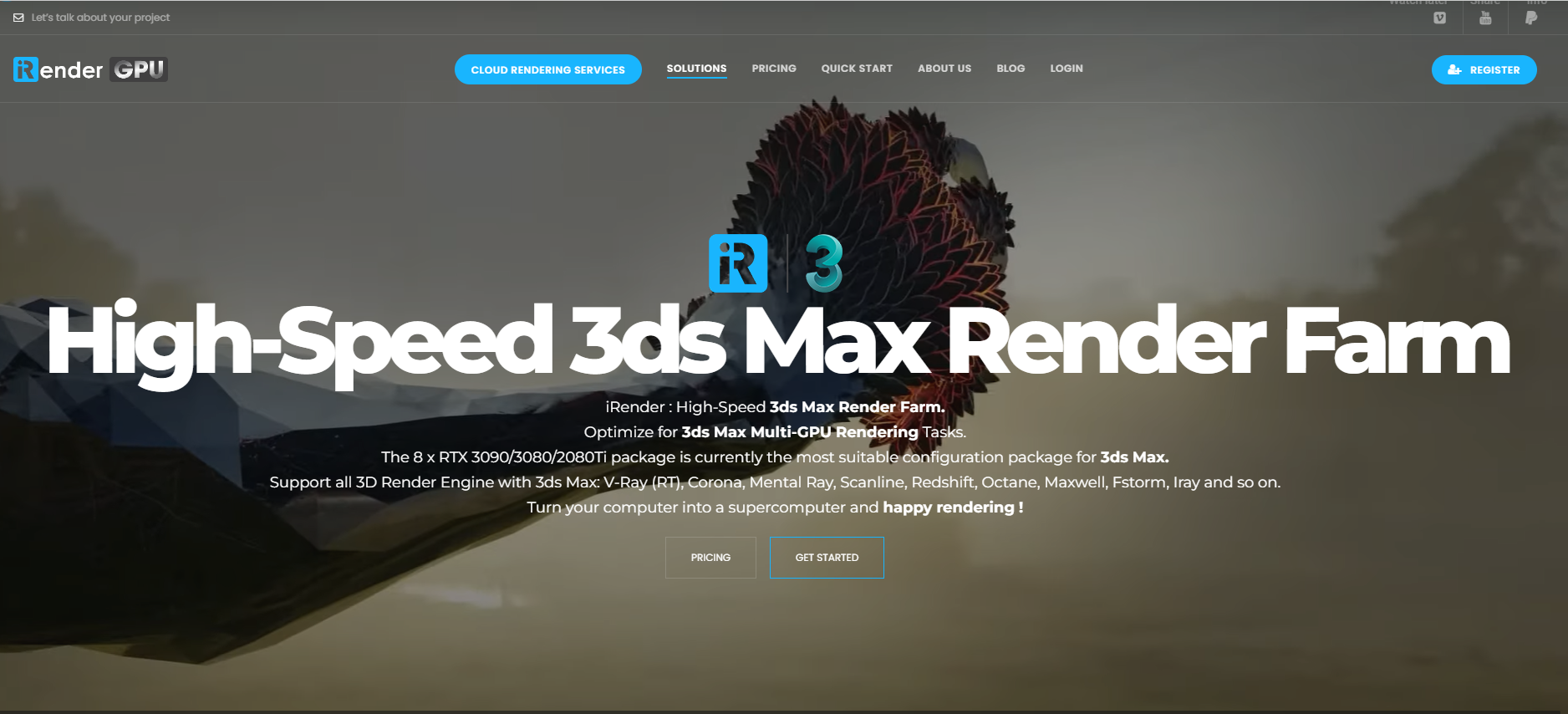 best 3Ds Max Vray render farm iRender