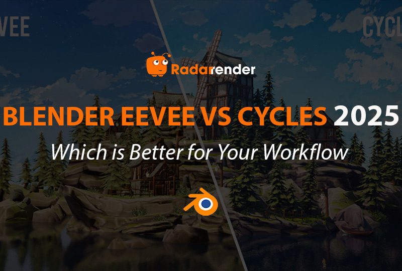If you’re using Blender, you’re probably familiar with Eevee and Cycles – the two built-in renderers in the software. In this post, Radarrender will break down the key differences between Blender Eevee vs Cycles to help you decide which engine best suits your workflow 2025 thumbnail