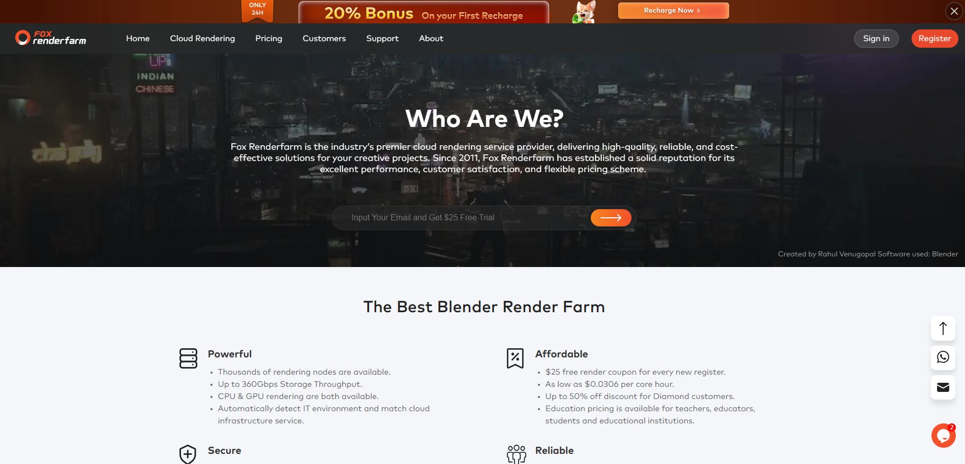 What is the best Blender Cycles render farm? 5