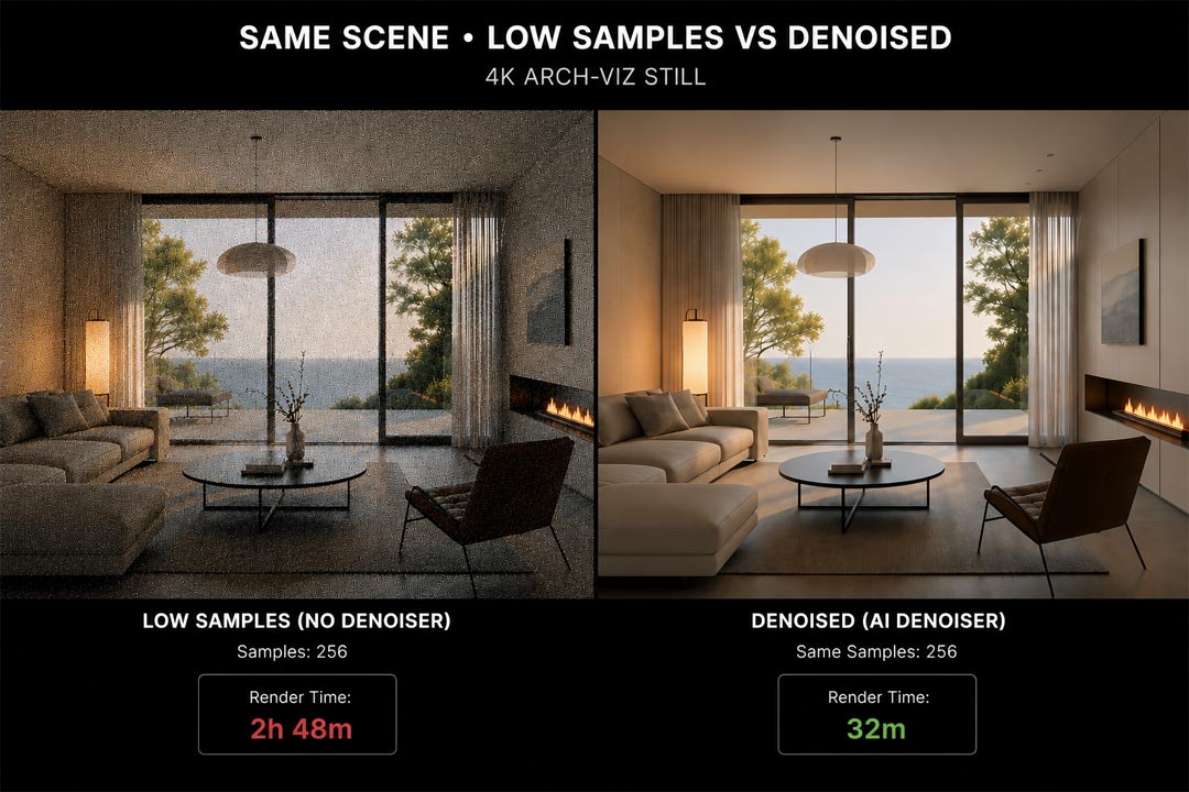 Why Your 4K Arch-Viz Stills Take Hours Each on a Single GPU 1