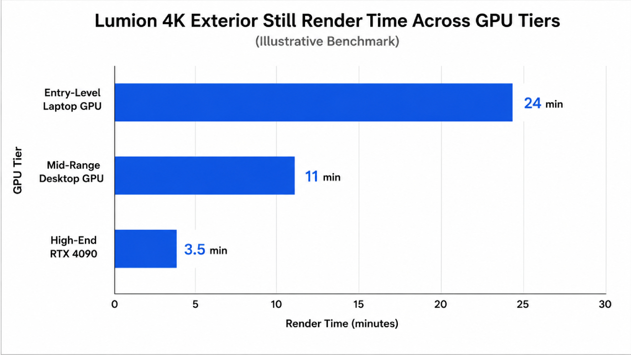 How Long Should a Lumion Exterior Render Take? Benchmarks and Bottlenecks 1 