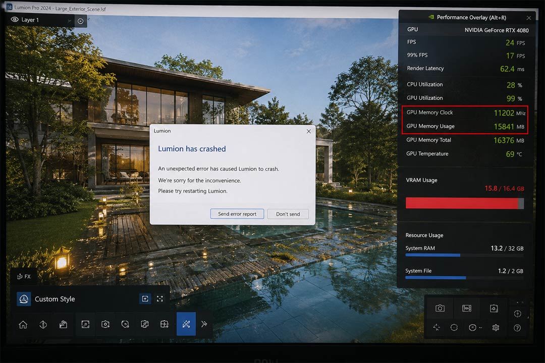 Lumion Keeps Crashing on Big Scenes: Causes and Fixes for Architects 1 