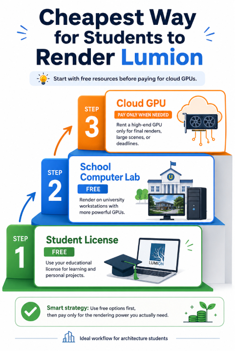 Student Architect on a Budget: The Cheapest Way to Render Lumion Projects 1