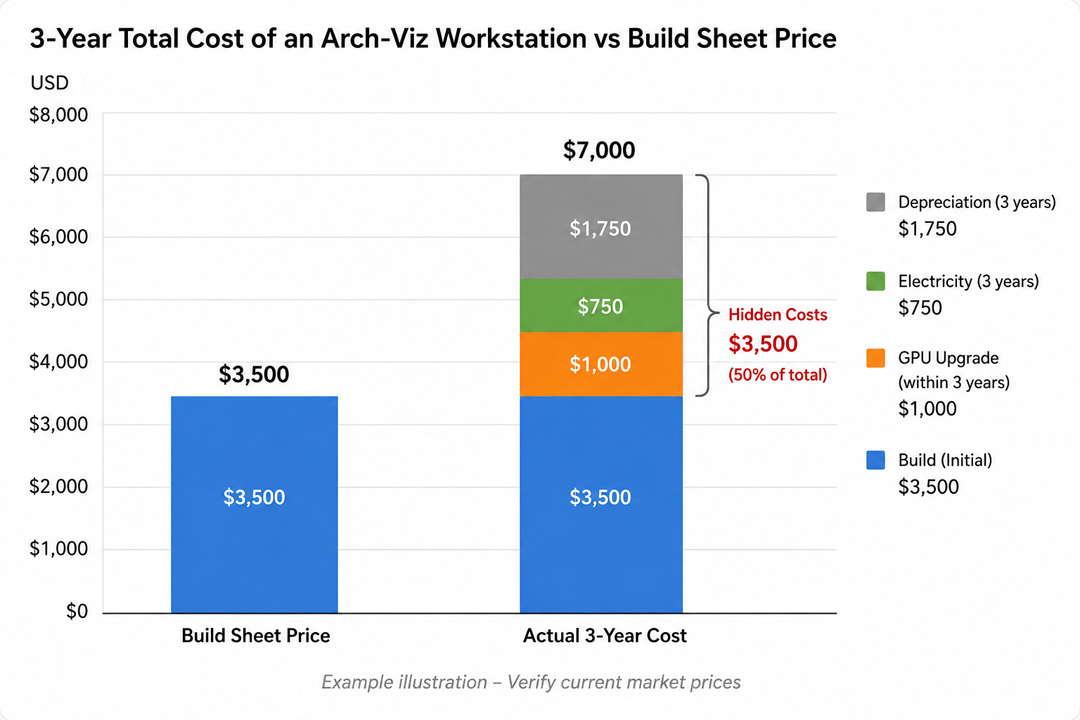 Why Buying a Workstation Costs More Than You Think (3-Year Math for Arch-Viz) 1